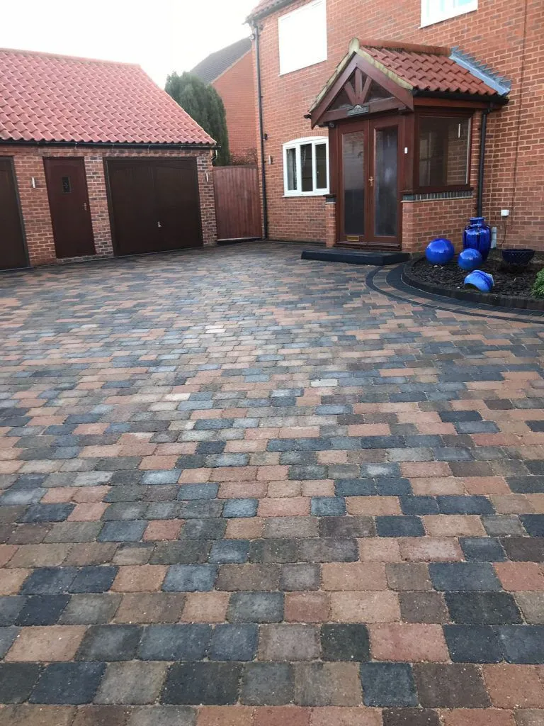 Newly installed block paving driveway in Wolverhampton by Marshall Driveways Ltd