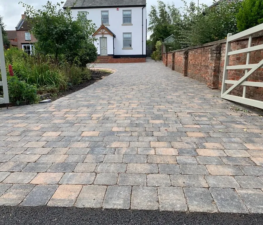 Block paving driveway installed by Marshall Driveways Ltd in Cannock