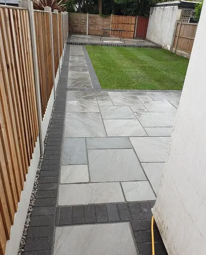 Patio paving laid in Wolverhampton by Marshall Driveways Ltd