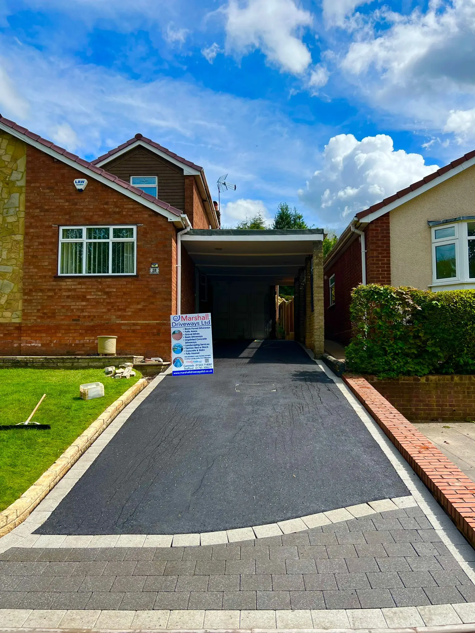 Tarmac driveway installed by Marshall Driveways Ltd in Wolverhampton